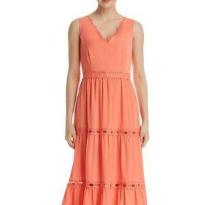 Le Gali orange-coral Victoria Dress